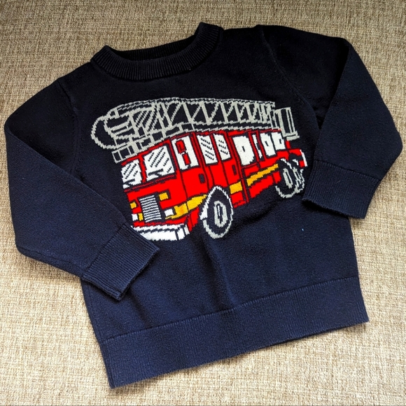 gap fire truck sweater